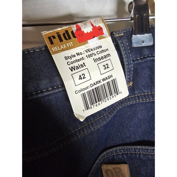 VTG Outback Rider Plaid Fleece Lined Heavy Denim Jeans - 2 PAIRS- Size 42- READ - Picture 15 of 16